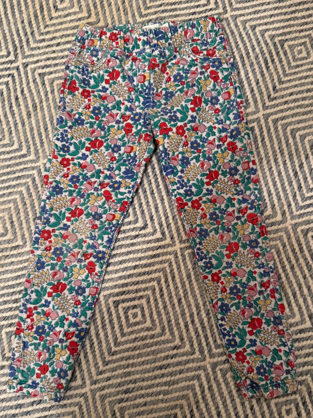 Boden Floral print corduroys